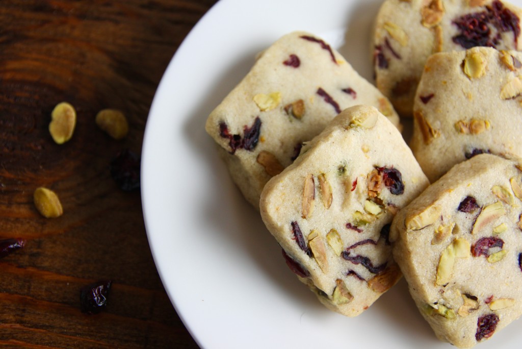 Cranberry Pistachio Icebox Cookies